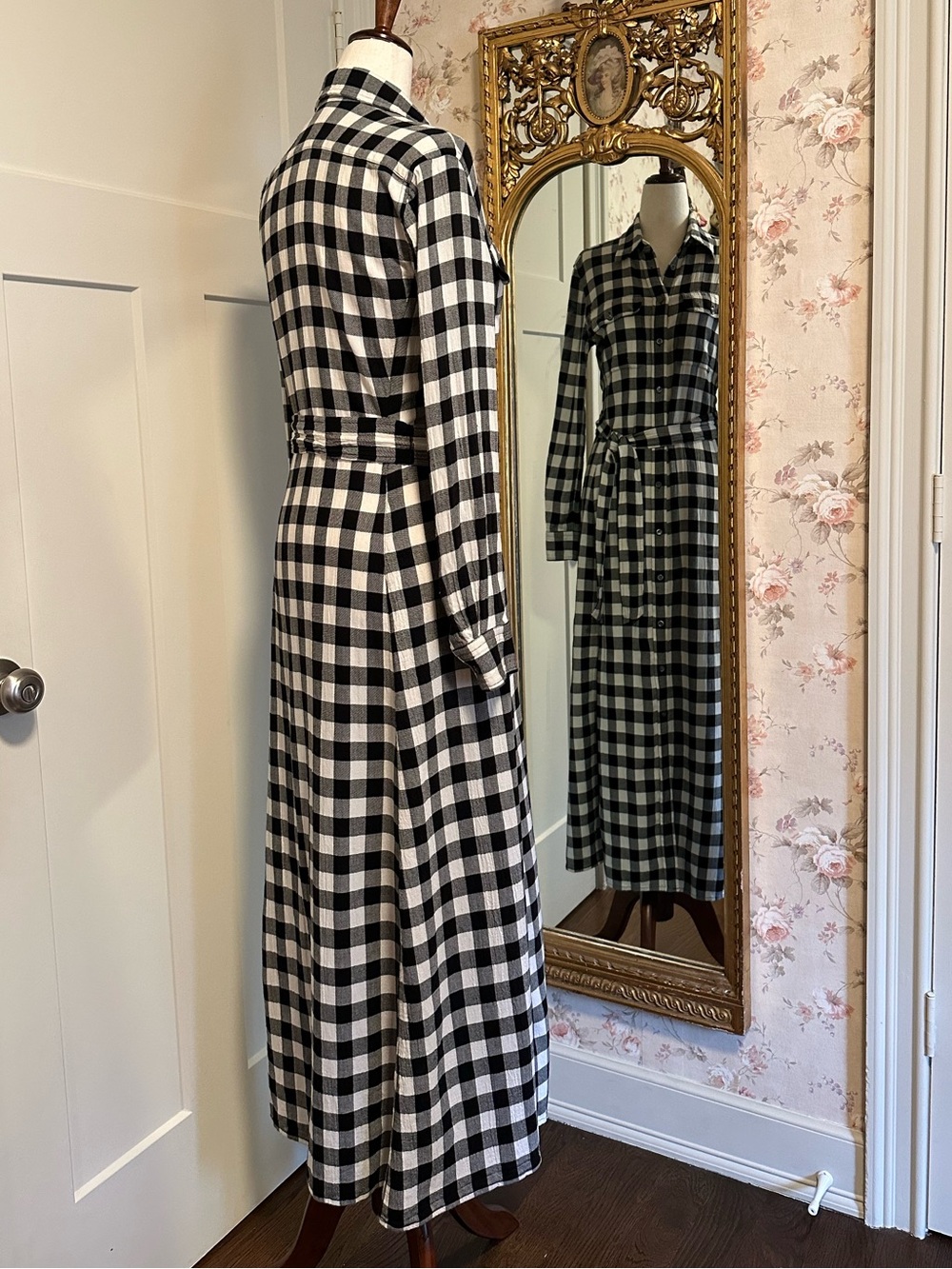 Polo Ralph Lauren Buffalo Long Sleeve Maxi Dress Size 2 - Picture 6 of 16